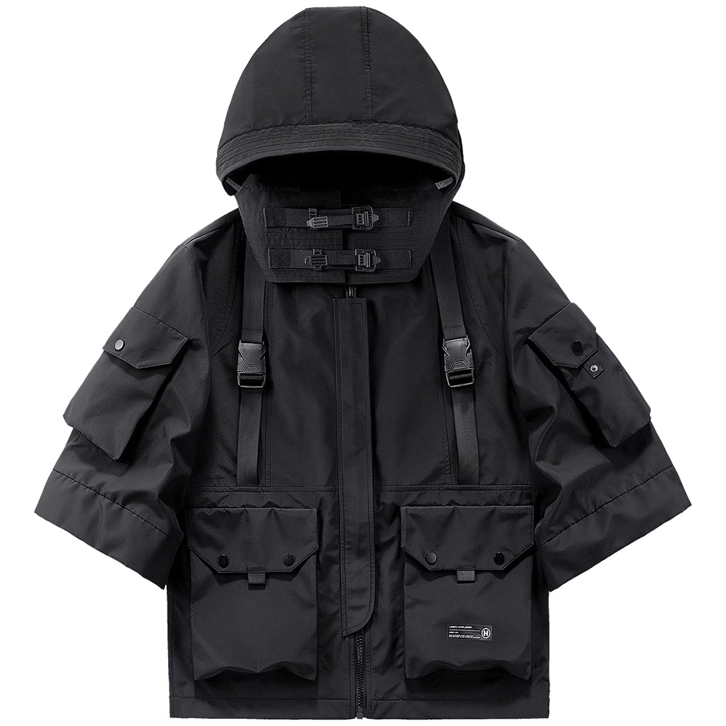 Cyberpunk Coat with Detachable Hood
