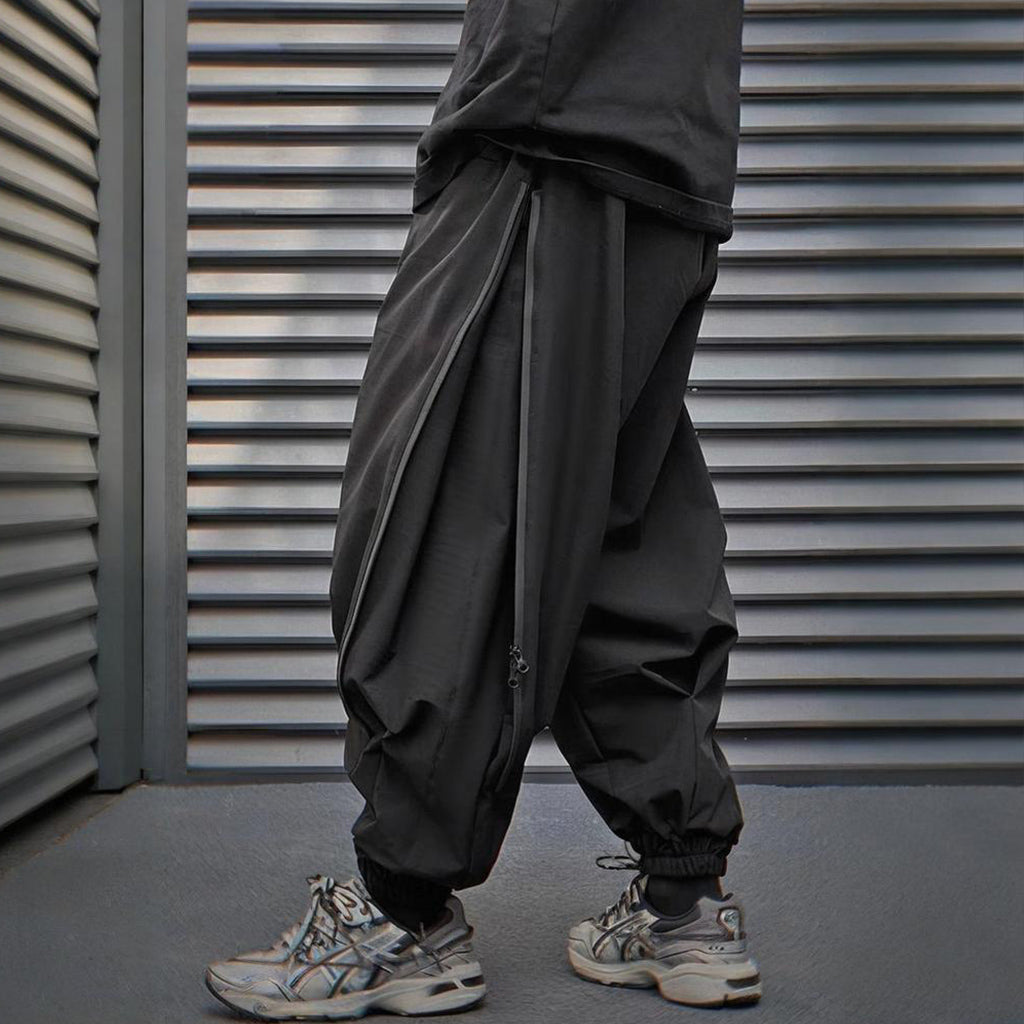 Futuristic Pants with Full-Length Zippers