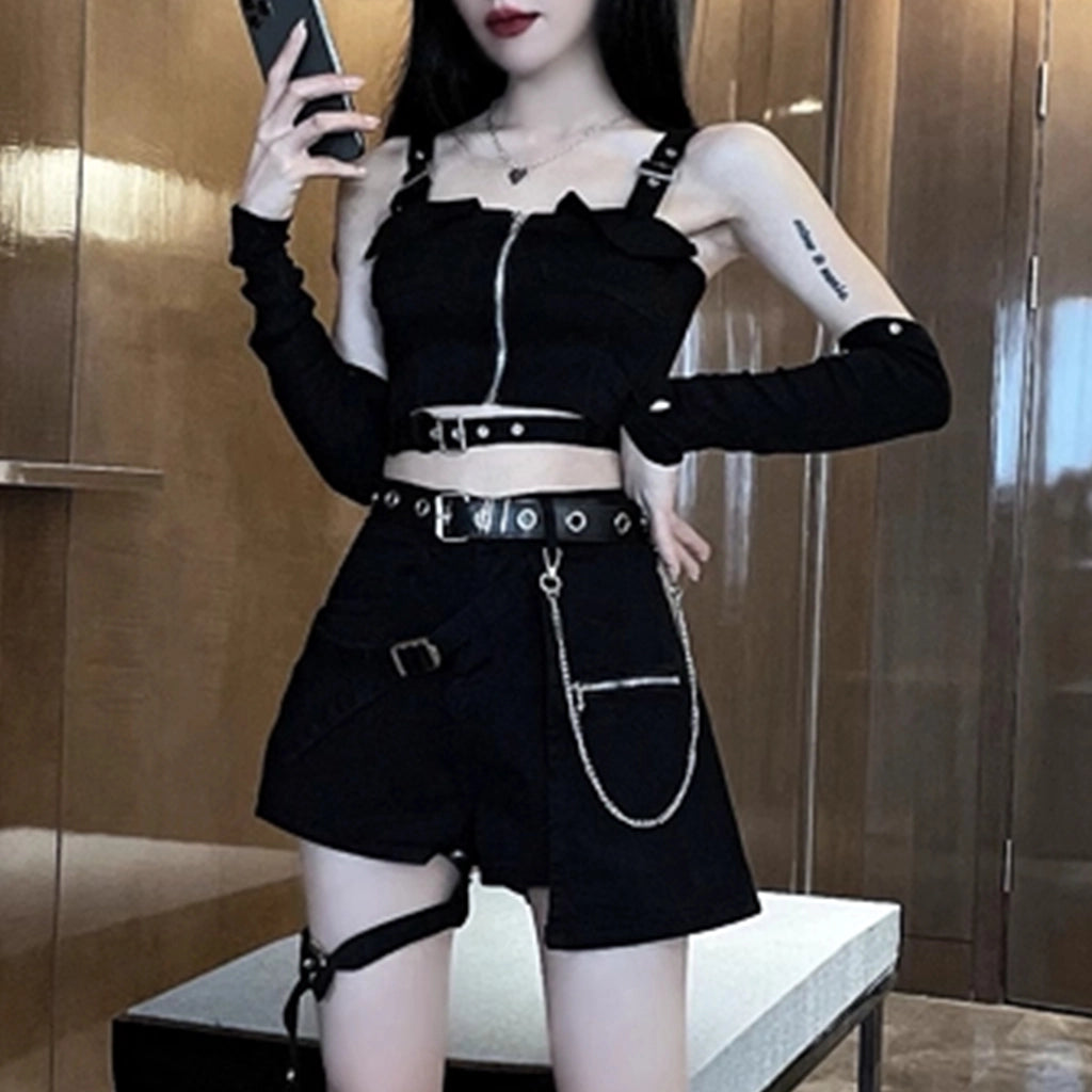 Black Buckle Top