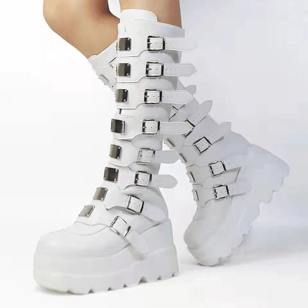 Buckle Straps Boots