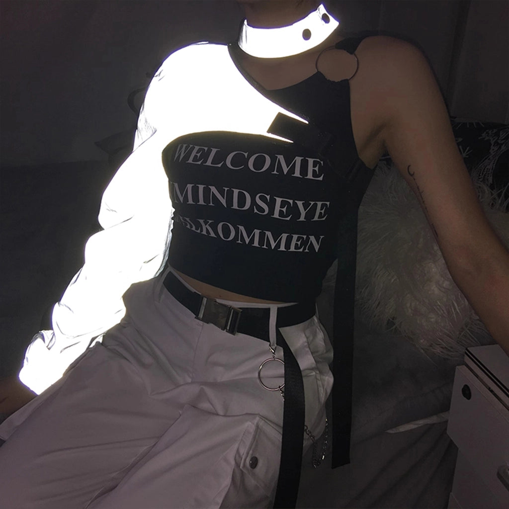 Tactical Buckle Crop Top