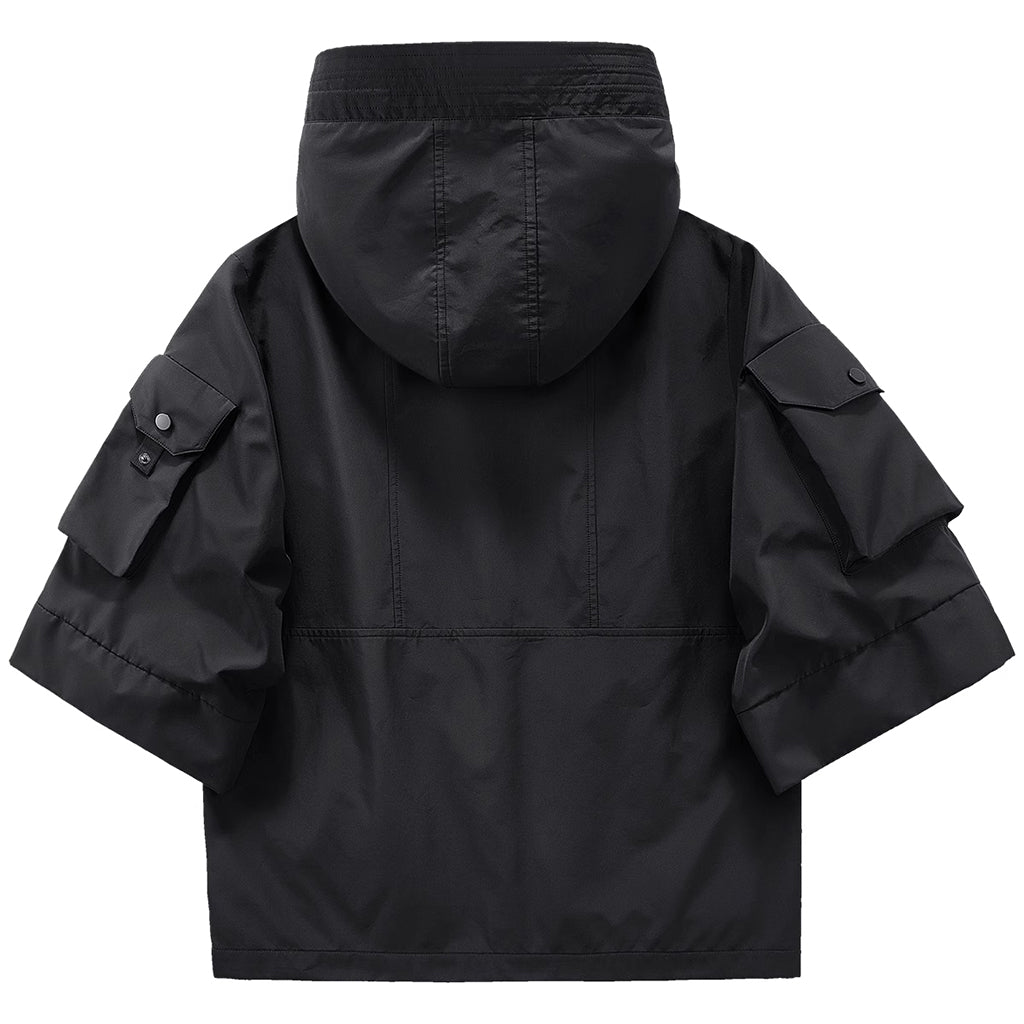 Cyberpunk Coat with Detachable Hood