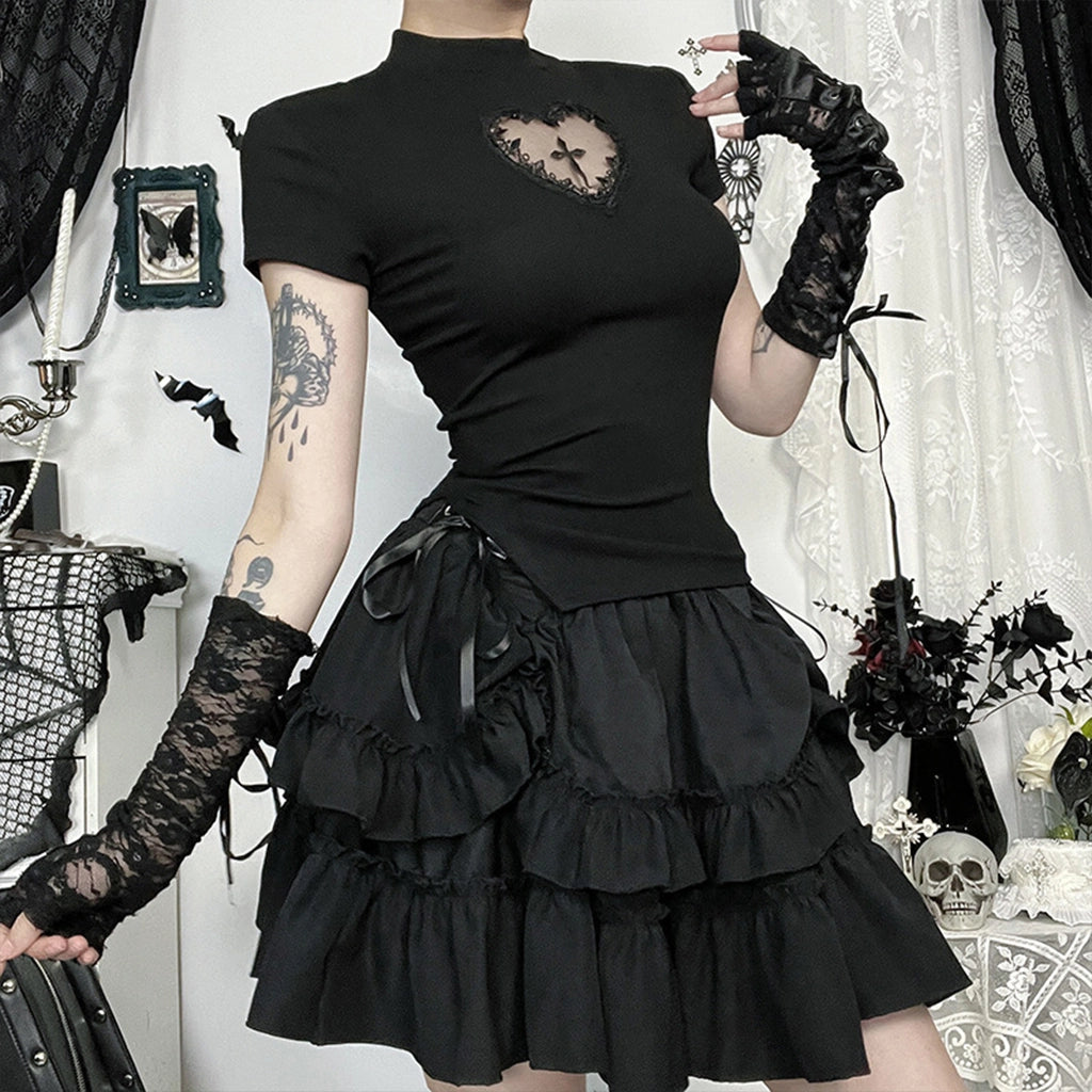 Heart Emblem Black T-Shirt