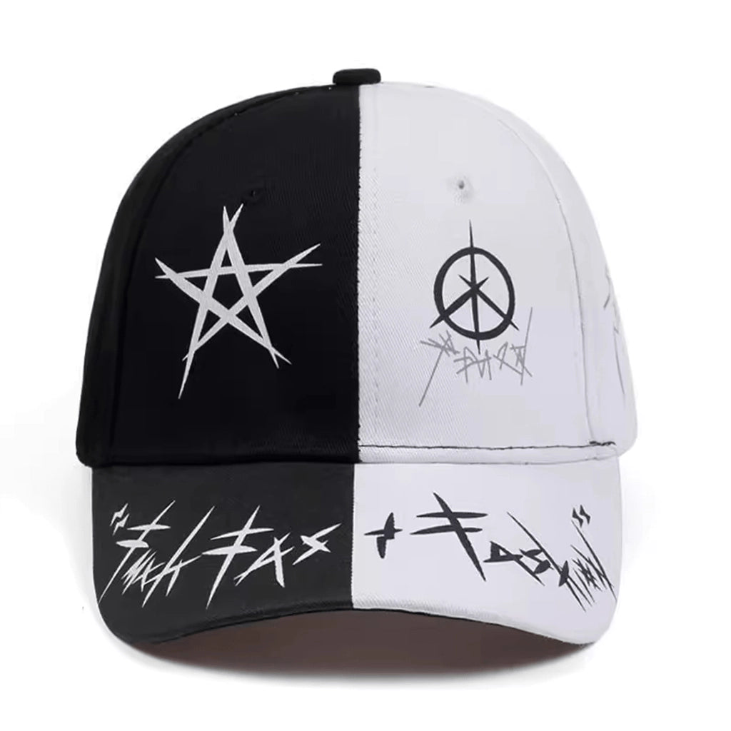 Black and White Split Cap