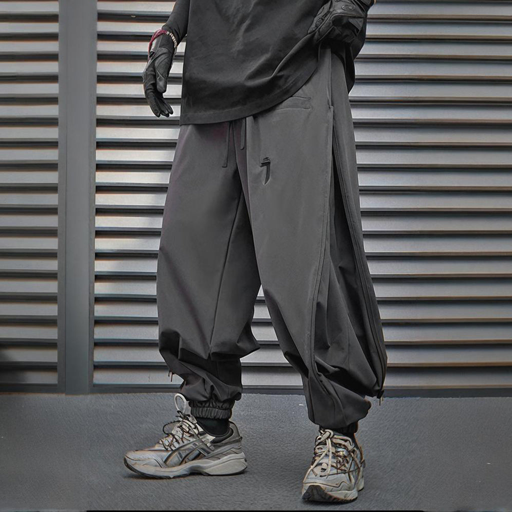Futuristic Pants with Full-Length Zippers
